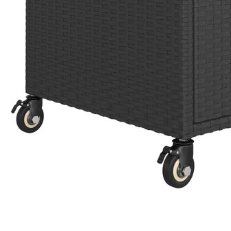 Serveerwagen met lade 100x45x97 cm poly rattan zwart 6