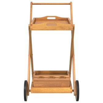 Serveerwagen 54x87x90 cm massief acaciahout 4
