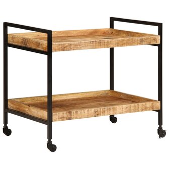 Keukentrolley 80x55x70 cm massief ruw mangohout 1