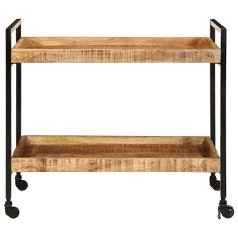 Keukentrolley 80x55x70 cm massief ruw mangohout 2