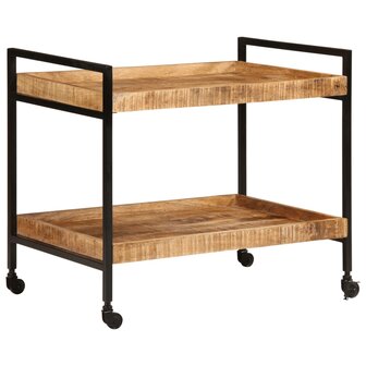 Keukentrolley 80x55x70 cm massief ruw mangohout 11