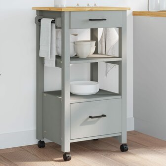 Keukentrolley MONZA 48x40x90 cm massief grenenhout 1