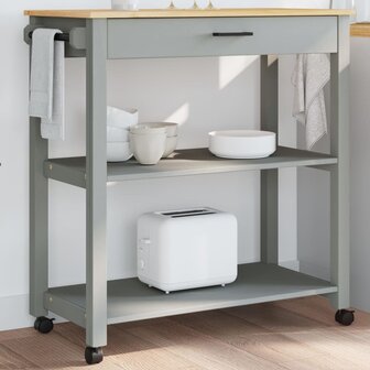 Keukentrolley MONZA 84x40x90 cm massief grenenhout 1