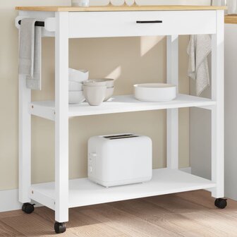 Keukentrolley MONZA 84x40x90 cm massief grenenhout 1