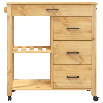 Keukentrolley MONZA 84x40x90 cm massief grenenhout 5