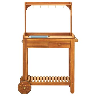 Keukentrolley 92x43,5x141,5 cm massief acaciahout 3