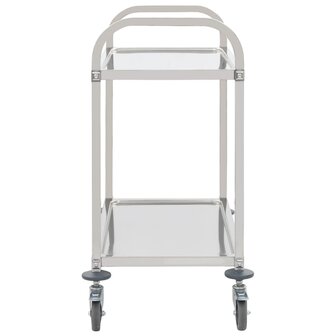 Keukentrolley 2-laags 95x45x83,5 cm roestvrij staal 3
