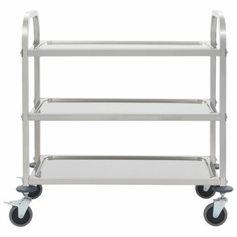 Keukentrolley 3-laags 95x45x83,5 cm roestvrij staal 2