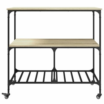 Keukentrolley 100x50x95 cm bewerkt hout sonoma eikenkleurig 7