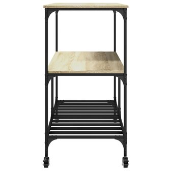 Keukentrolley 100x50x95 cm bewerkt hout sonoma eikenkleurig 8