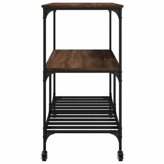 Keukentrolley 100x50x95 cm bewerkt hout bruin eikenkleurig 8