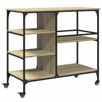 Keukentrolley 100x45x89,5 cm bewerkt hout sonoma eikenkleurig 2