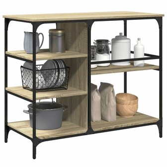Keukentrolley 100x45x89,5 cm bewerkt hout sonoma eikenkleurig 5