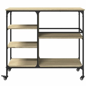 Keukentrolley 100x45x89,5 cm bewerkt hout sonoma eikenkleurig 7