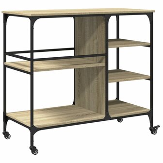 Keukentrolley 100x45x89,5 cm bewerkt hout sonoma eikenkleurig 9