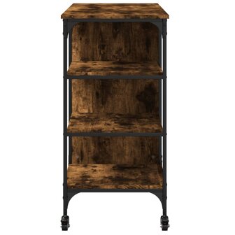 Keukentrolley 100x45x89,5 cm bewerkt hout gerookt eikenkleurig 8