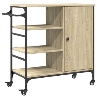 Keukentrolley 87,5x38,5x84,5 cm bewerkt hout sonoma eikenkleur 2