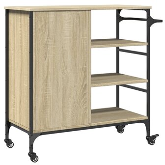Keukentrolley 87,5x38,5x84,5 cm bewerkt hout sonoma eikenkleur 11