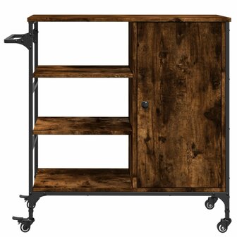 Keukentrolley 87,5x38,5x84,5 cm bewerkt hout gerookt eikenkleur 8