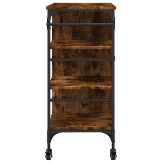 Keukentrolley 87,5x38,5x84,5 cm bewerkt hout gerookt eikenkleur 10