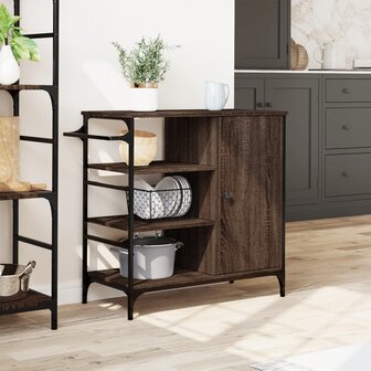 Keukentrolley 87,5x38,5x84,5 cm bewerkt hout bruin eikenkleurig 4