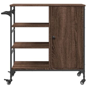 Keukentrolley 87,5x38,5x84,5 cm bewerkt hout bruin eikenkleurig 8