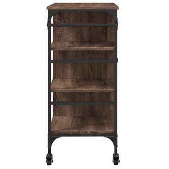 Keukentrolley 87,5x38,5x84,5 cm bewerkt hout bruin eikenkleurig 10