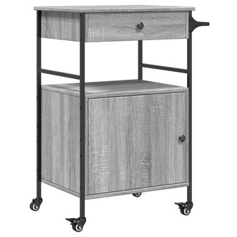 Keukentrolley 56x43x89,5 cm bewerkt hout grijs sonoma eiken 2