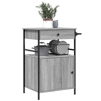 Keukentrolley 56x43x89,5 cm bewerkt hout grijs sonoma eiken 5