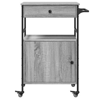 Keukentrolley 56x43x89,5 cm bewerkt hout grijs sonoma eiken 9