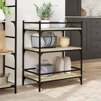 Keukentrolley 65x40x86,5 cm bewerkt hout sonoma eikenkleurig 4