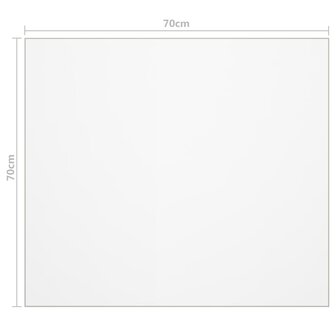 Tafelbeschermer 70x70 cm 2 mm PVC transparant 6