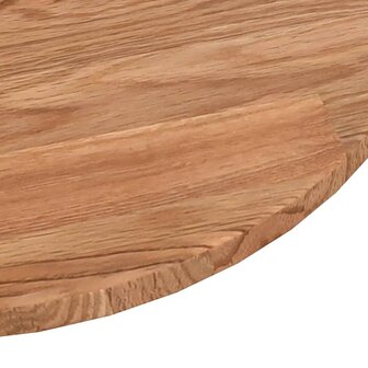 Tafelblad rond &Oslash;50x1,5 cm behandeld massief eiken lichtbruin 3