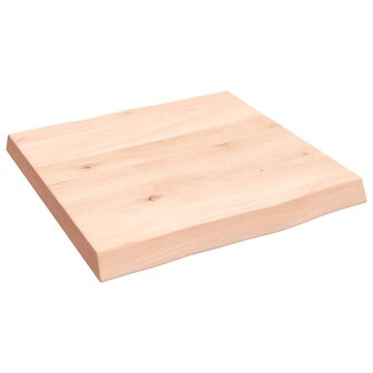 Tafelblad natuurlijke rand 40x40x(2-4) cm massief eikenhout 3