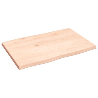 Tafelblad natuurlijke rand 60x40x2 cm massief eikenhout 4