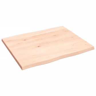 Tafelblad natuurlijke rand 60x50x2 cm massief eikenhout 4