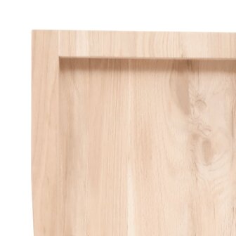 Tafelblad natuurlijke rand 140x50x(2-4) cm massief eikenhout 7