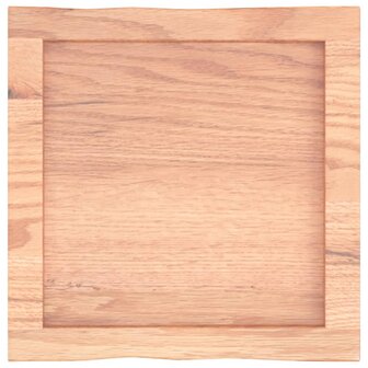 Tafelblad natuurlijke rand 40x40x(2-4) cm eikenhout lichtbruin 4