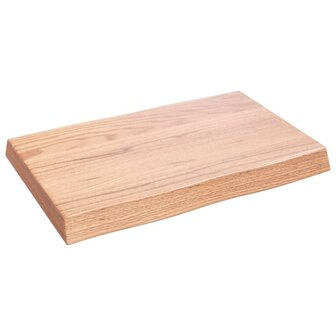 Tafelblad natuurlijke rand 60x40x(2-6) cm eikenhout lichtbruin 4