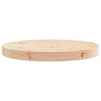 Tafelblad rond &Oslash;40x3 cm massief grenenhout 4