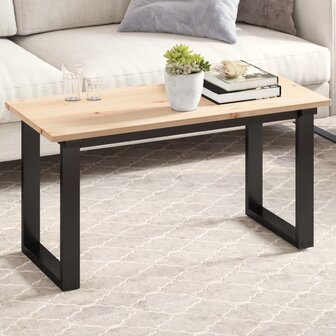 Tafelblad rechthoekig 90x40x1,7 cm massief grenenhout 1