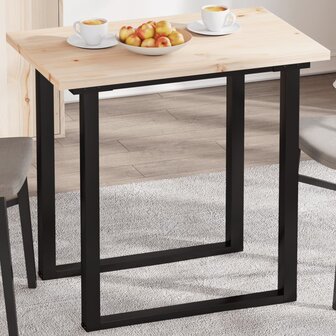 Tafelblad rechthoekig 80x50x2,5 cm massief grenenhout 1