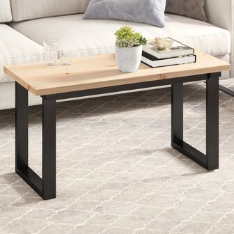 Tafelblad rechthoekig 90x40x2,5 cm massief grenenhout 1