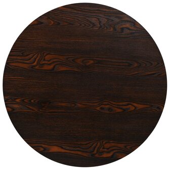 Bistrotafel rond 80x75 cm MDF en staal donker essenkleur  4