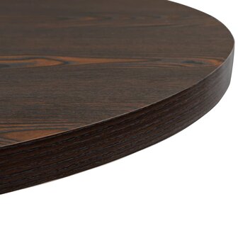 Bistrotafel rond 80x75 cm MDF en staal donker essenkleur  5