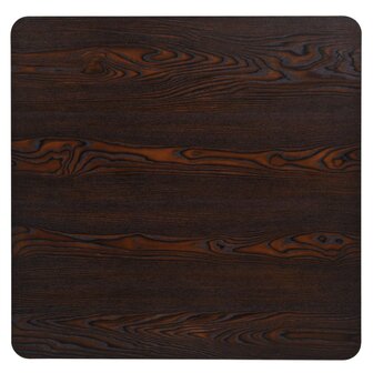 Bistrotafel vierkant 80x80x75 cm MDF en staal donker essenkleur  4