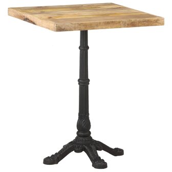 Bistrotafel 60x60x77 cm ruw mangohout  1
