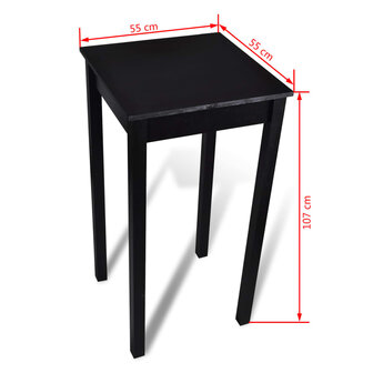 Bartafel met 2 barkrukken zwart 7