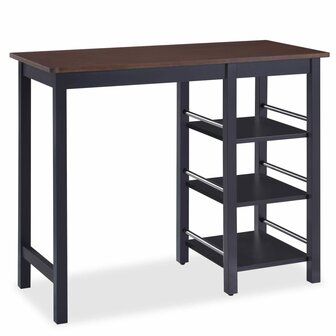 3-delige Barset MDF zwart 3