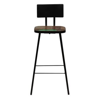 3-delige Barset massief gerecycled hout meerkleurig 9